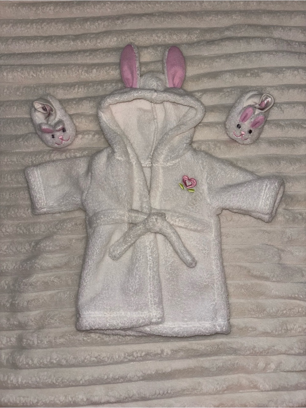 American girl- Bitty Baby Bunny robe and pea costume